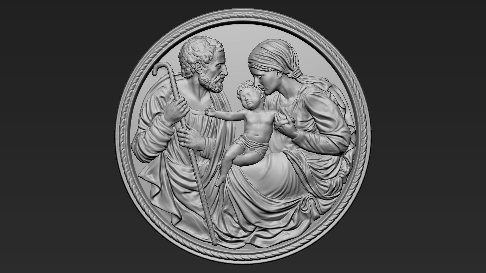 Holy Family 01 3D print model_3