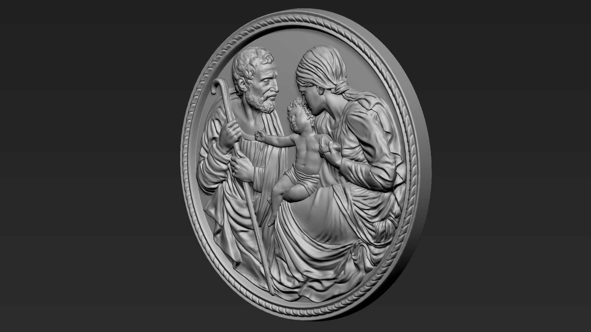 Holy Family 01 3D print model_7