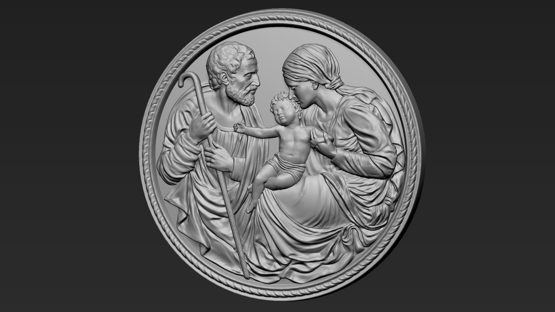 Holy Family 01 3D print model_5