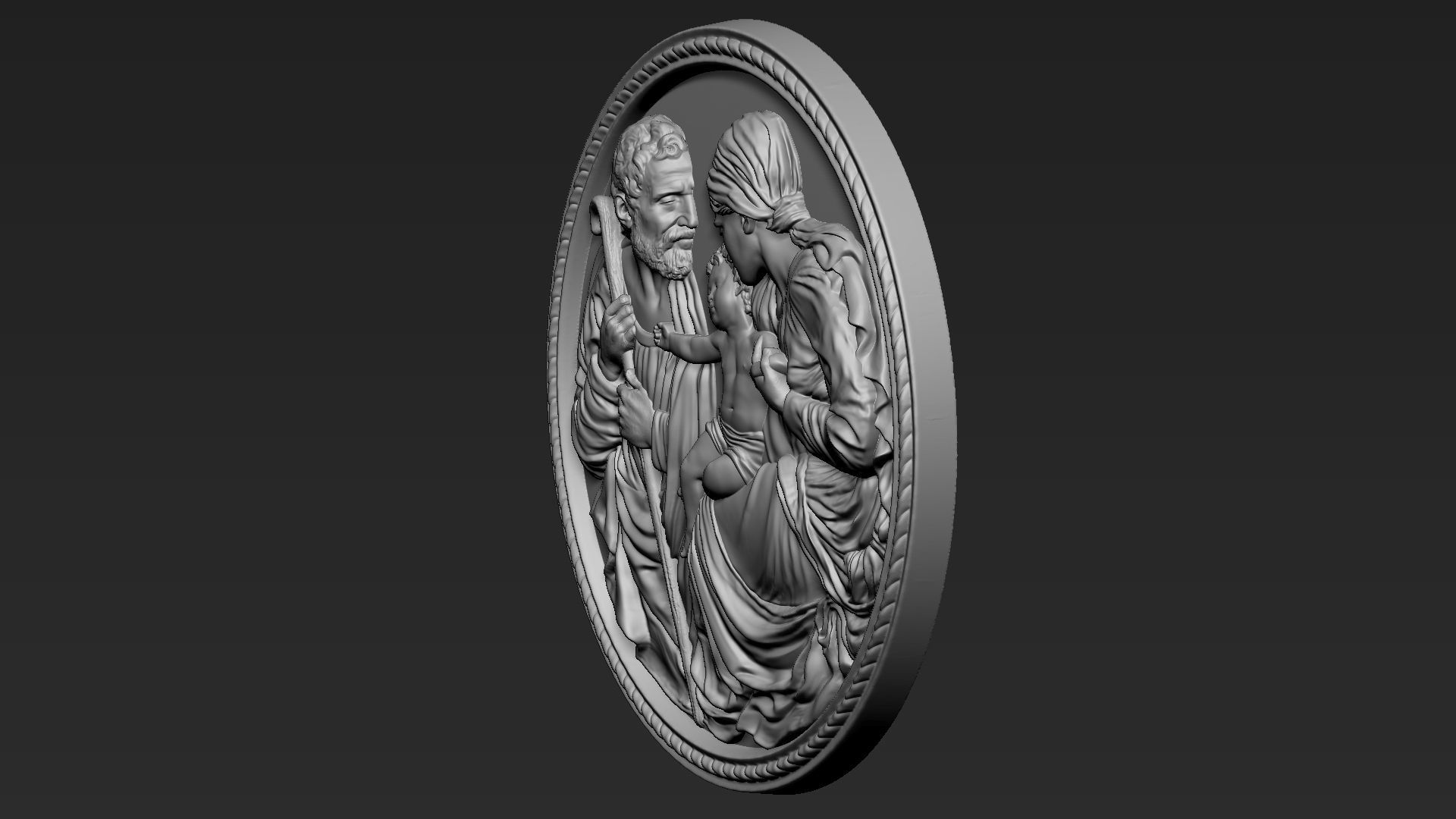 Holy Family 01 3D print model_8