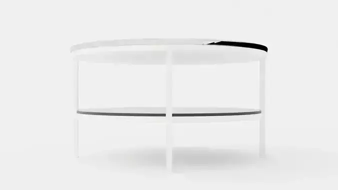 Marise Coffee Table 80 Cm Around White Steel