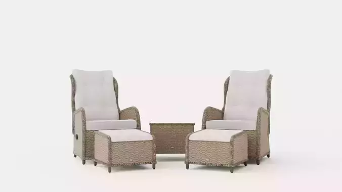 Marcus Cafe set With 2 Recliner Armchairs M Cushion
