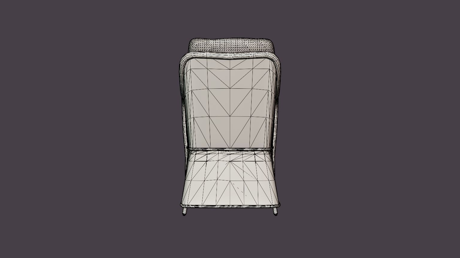 Marcus Armchair M Cushion Low-poly 3D model_5