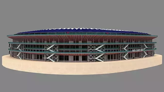 New Camp Nou Stadium Barcelona Spain 3D model 3