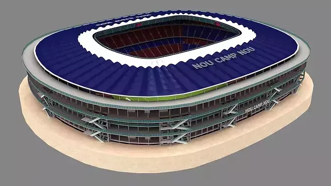 New Camp Nou Stadium Barcelona Spain 3D model 2