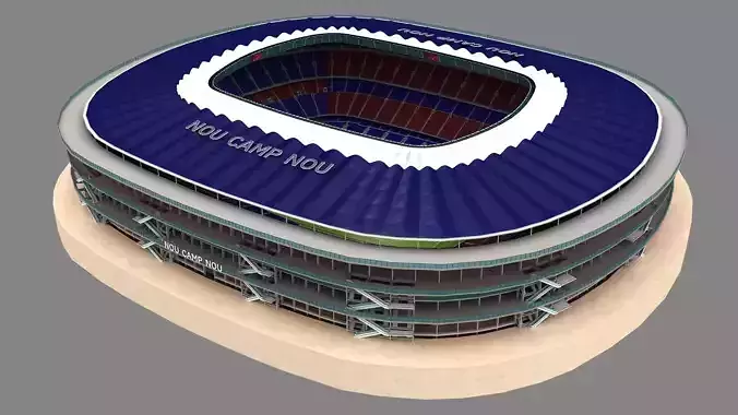 New Camp Nou Stadium Barcelona Spain 3D model