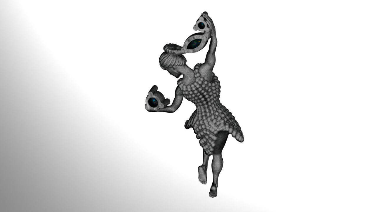 lady carrying treasure 3D print model_7