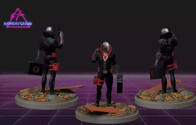 Destro miniature from GiJoe 3D print model