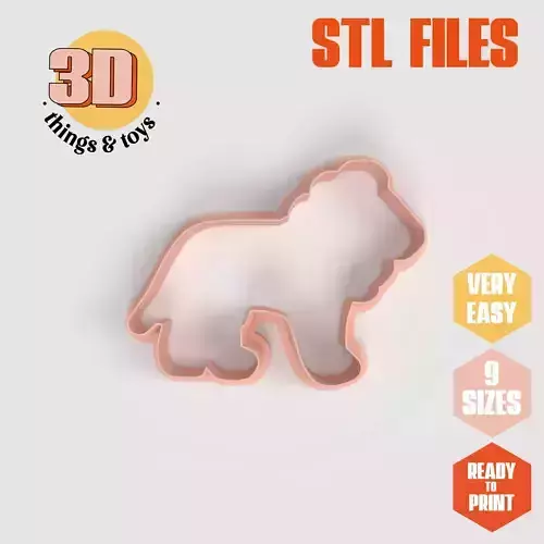Leon Circus Animal - Cookie Cutter Clay - Many Size 