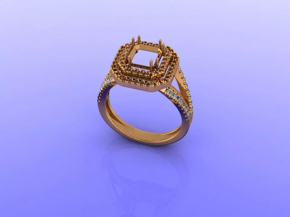 weeding women cocktail engament ring 3D print model
