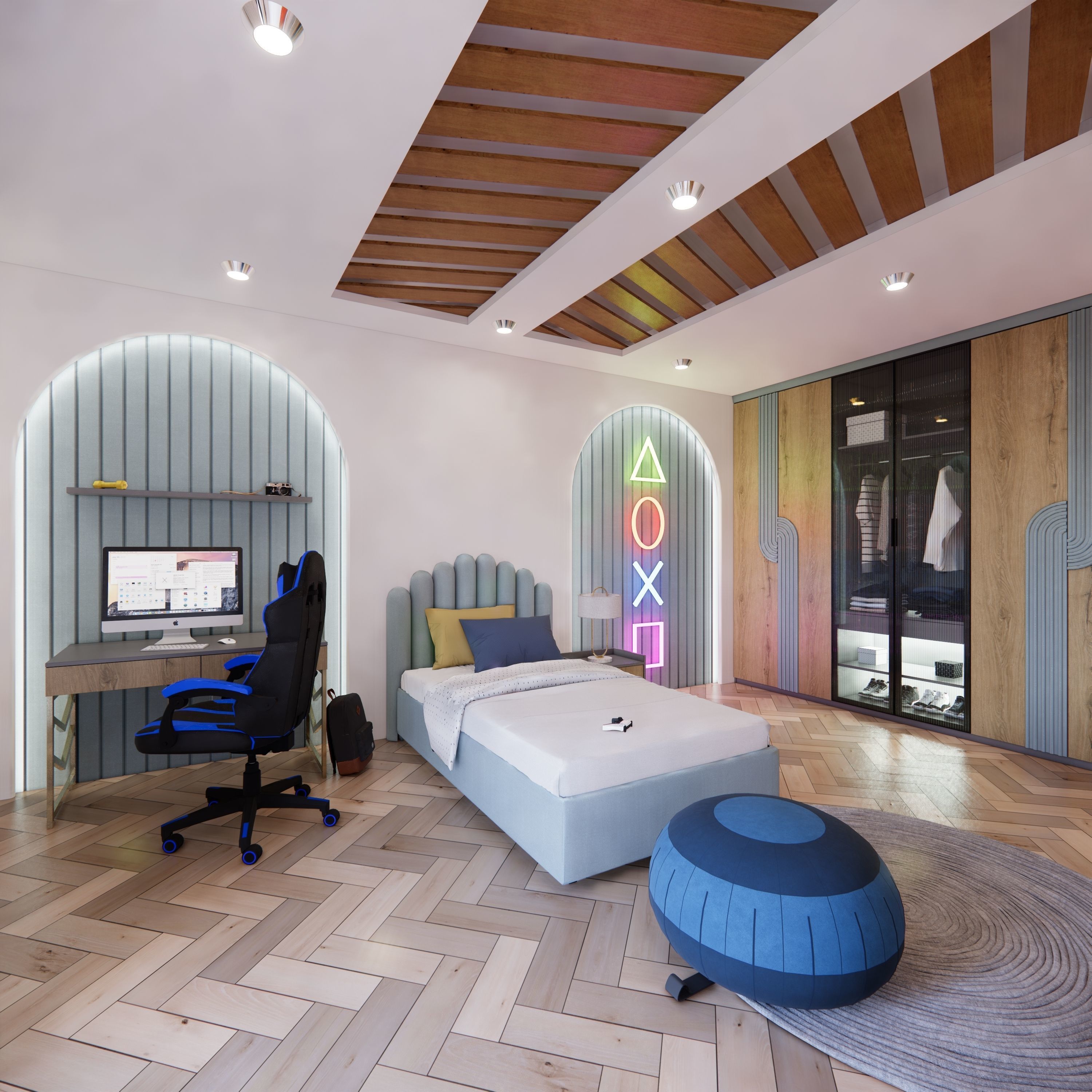 Luxury home Low-poly 3D model_10