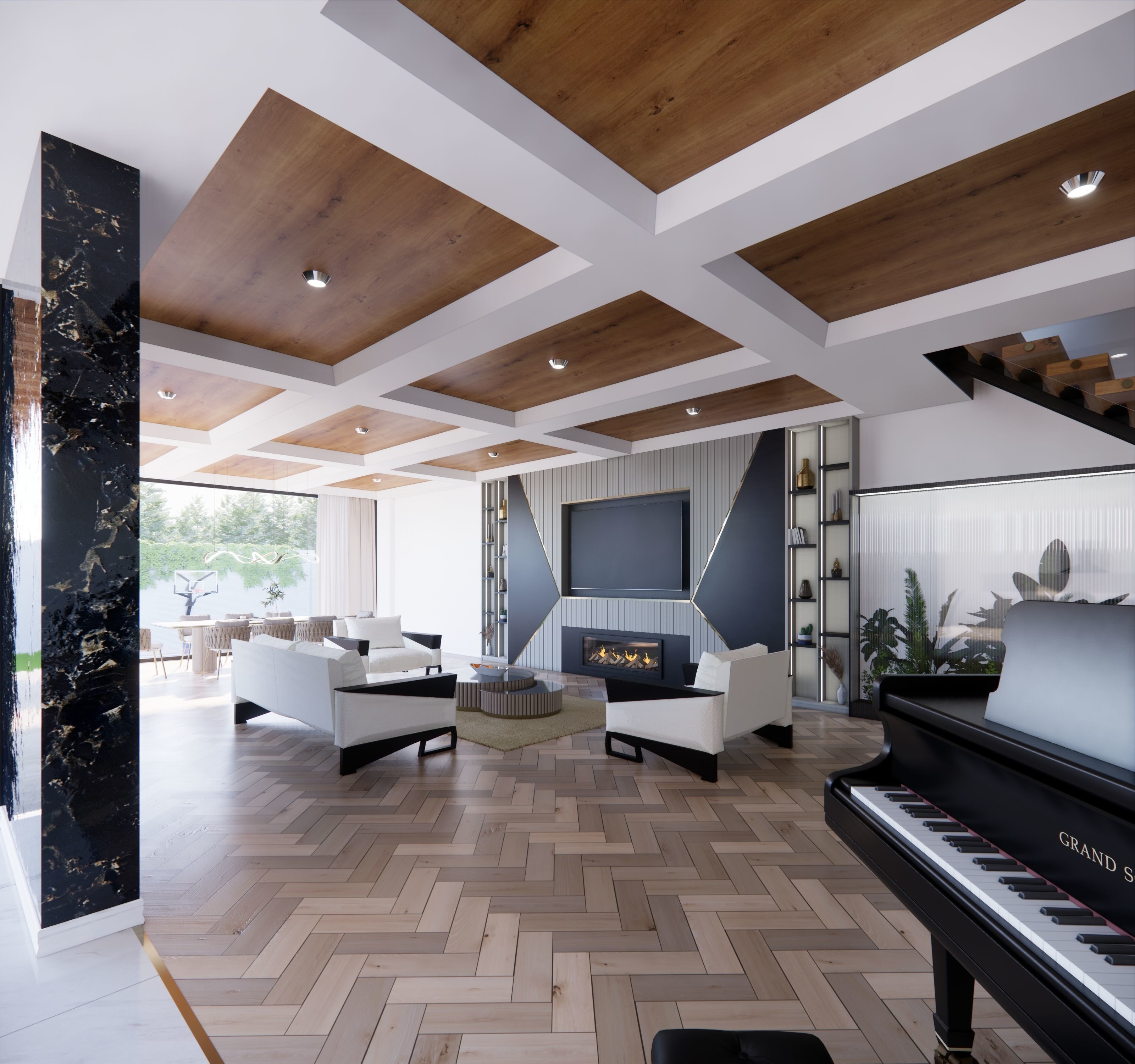 Luxury home Low-poly 3D model_4