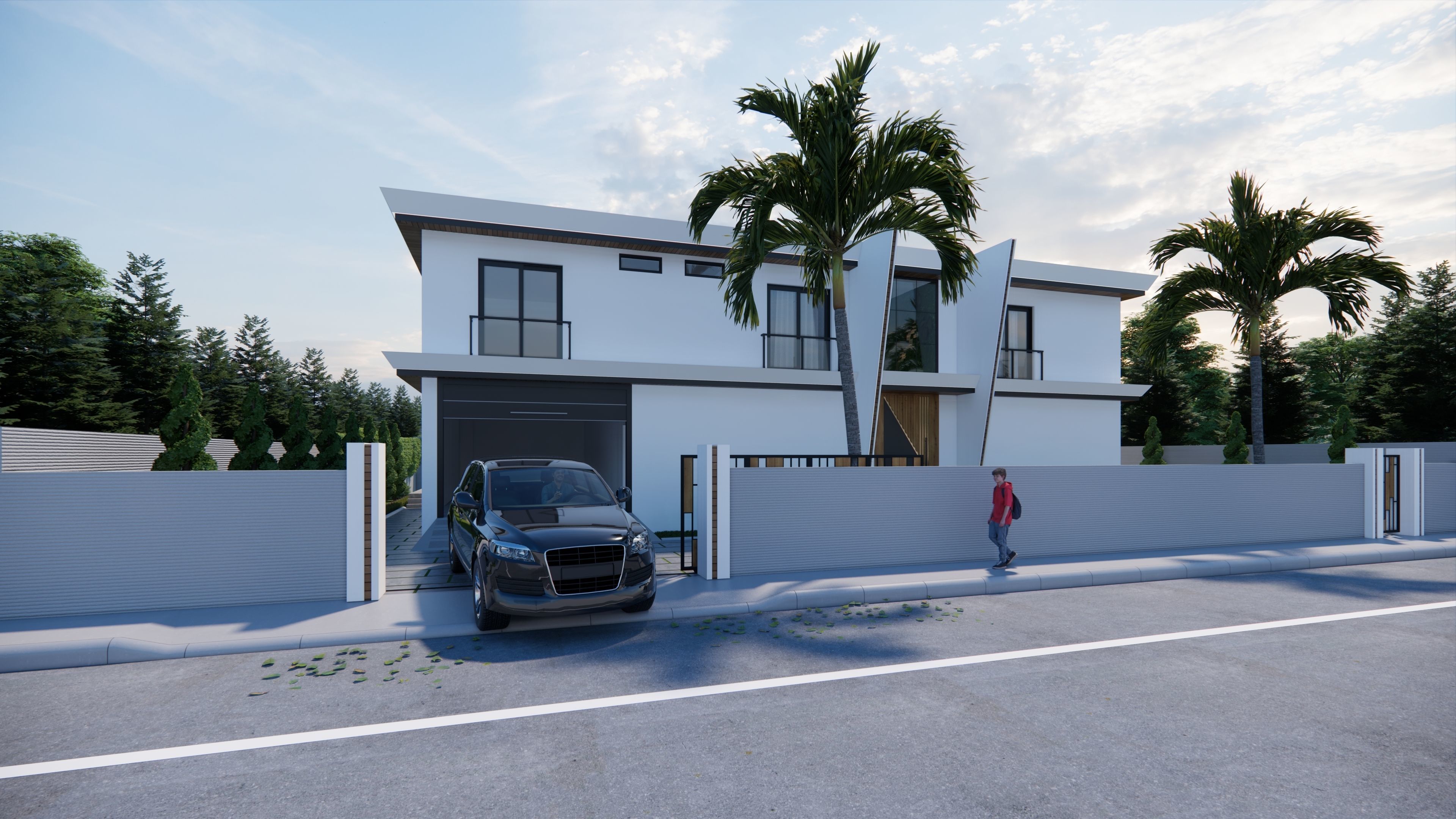 Luxury home Low-poly 3D model_3