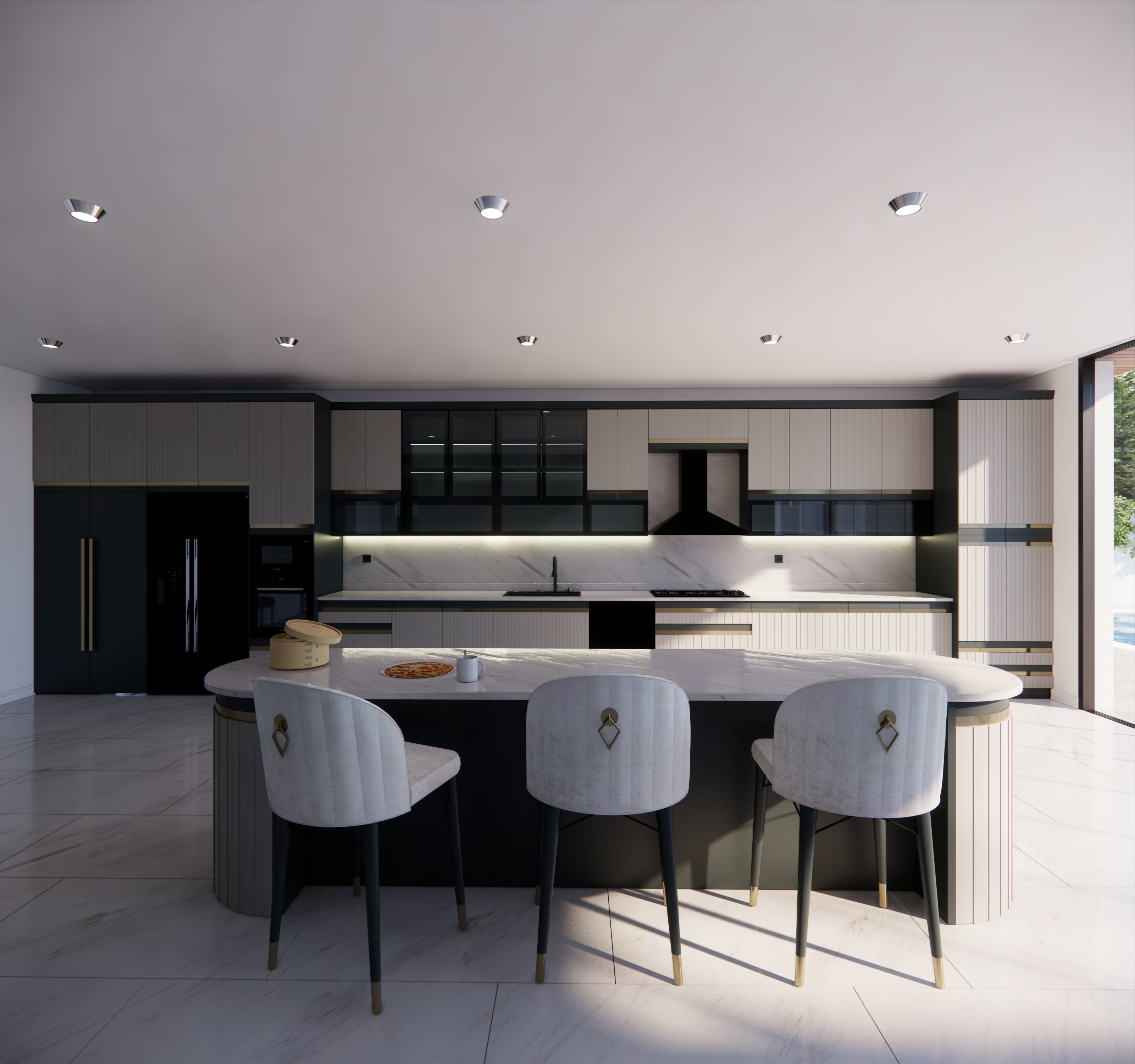 Luxury home Low-poly 3D model_5