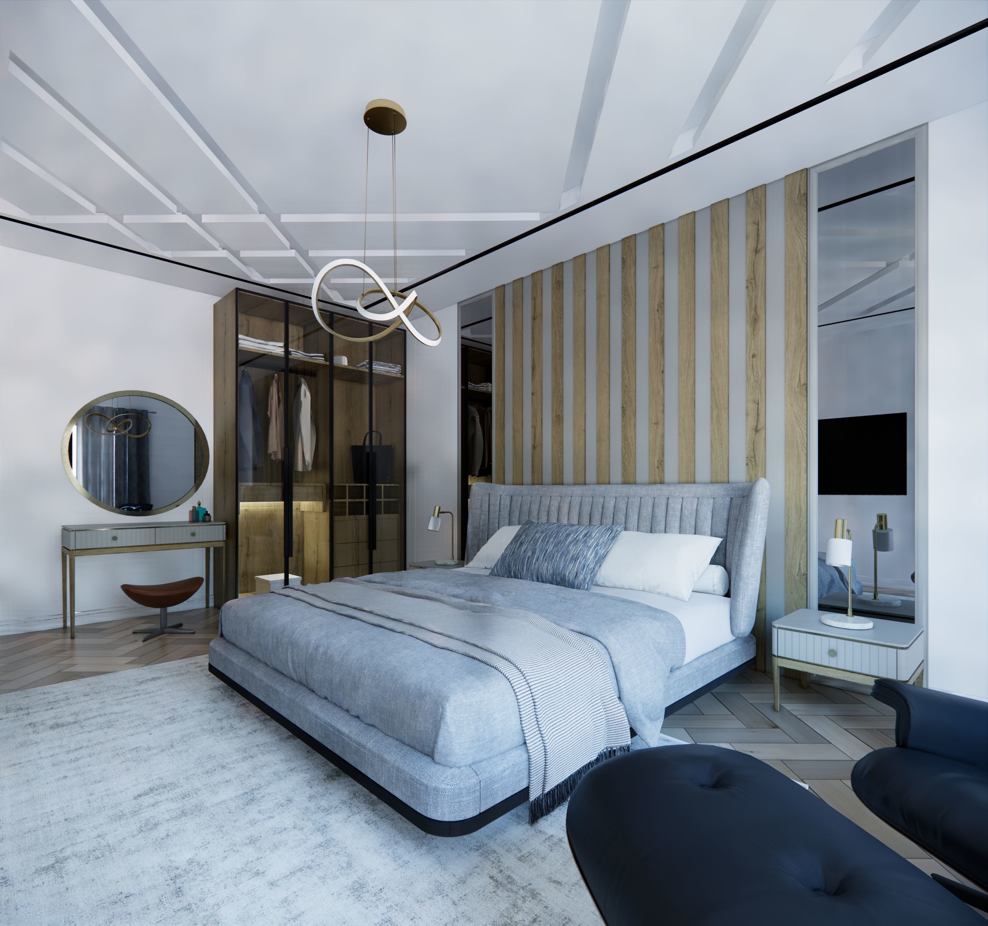 Luxury home Low-poly 3D model_9