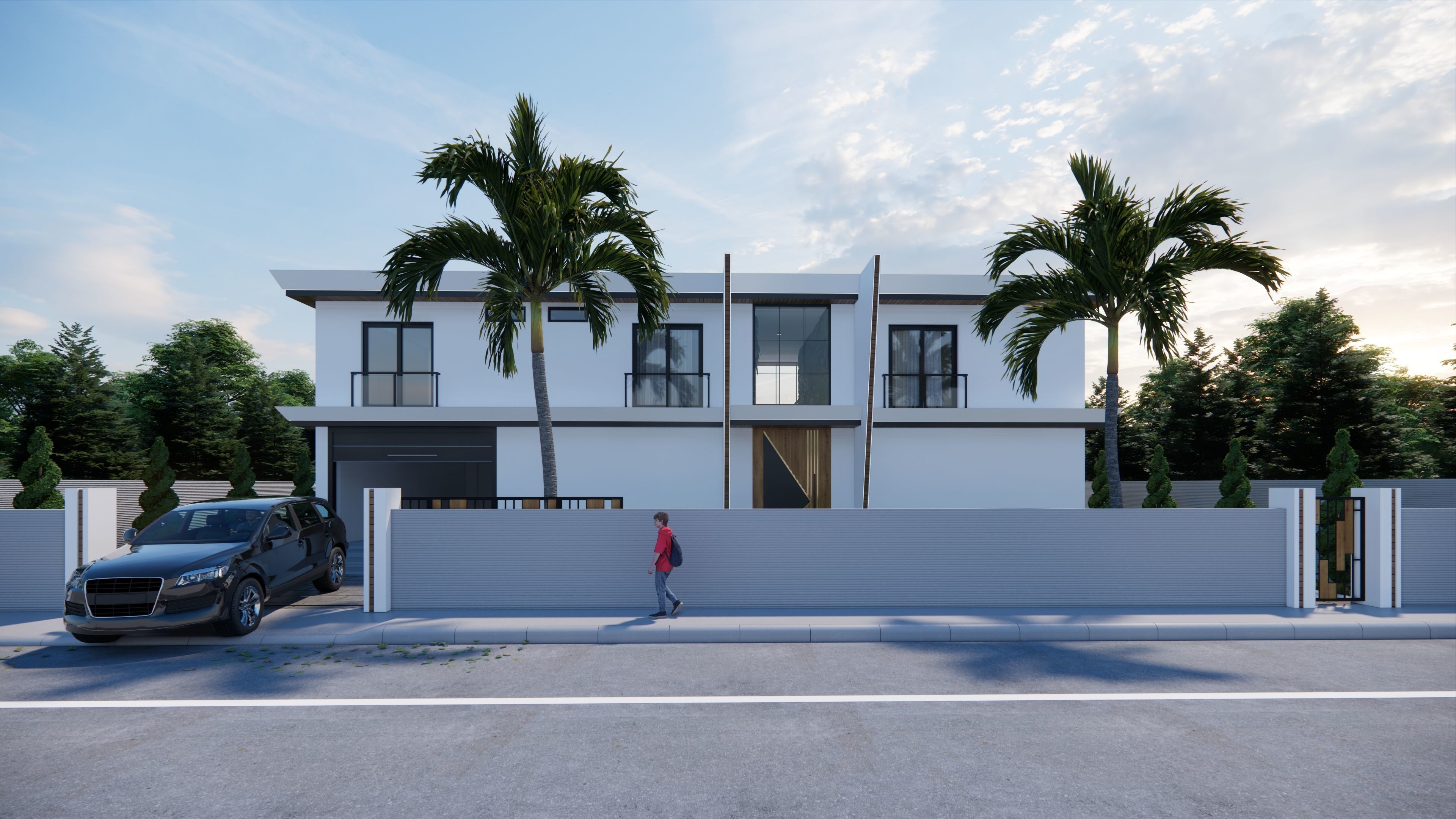 Luxury home Low-poly 3D model_2