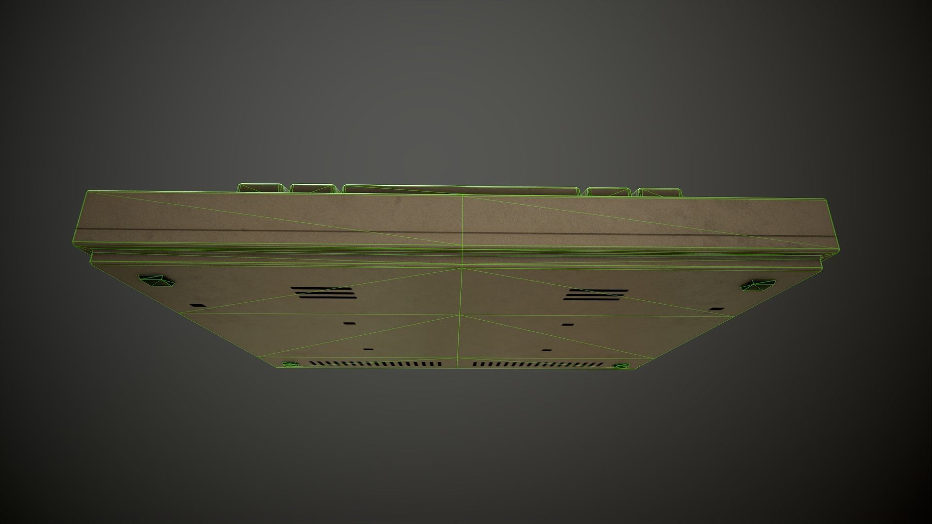 Typewriter 1980 Low-poly 3D model_15