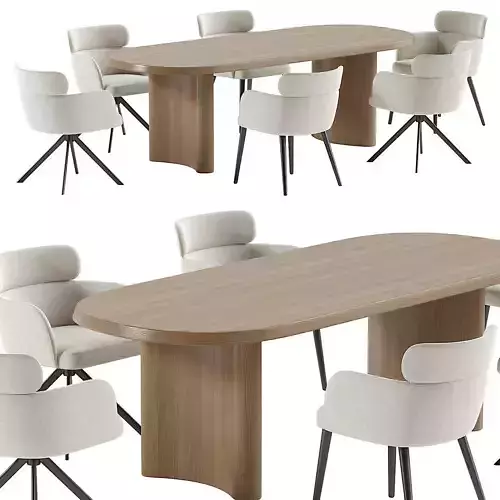 LAY armchair and ALTURA Dining Table