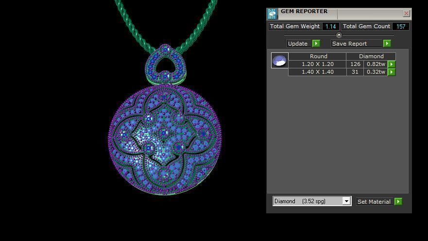 Royal Antique Diamond Pendants 3D print model_6