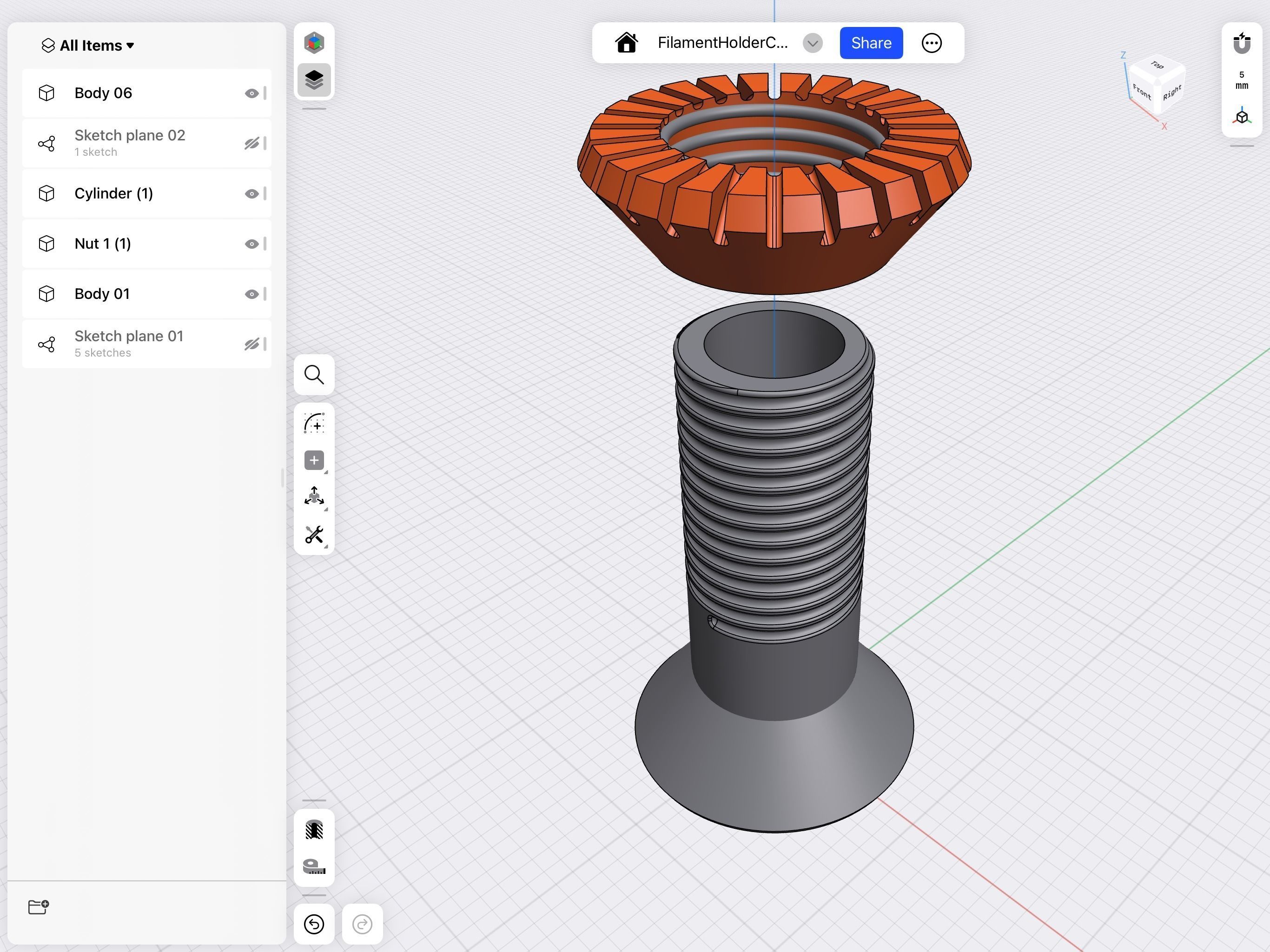 Filament Holder Ender 3 3D print model_2