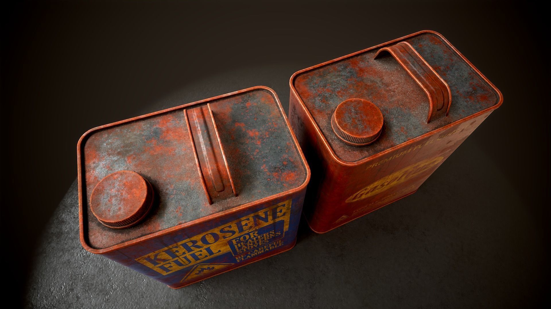 Kerosene and gasoline Low-poly 3D model_17