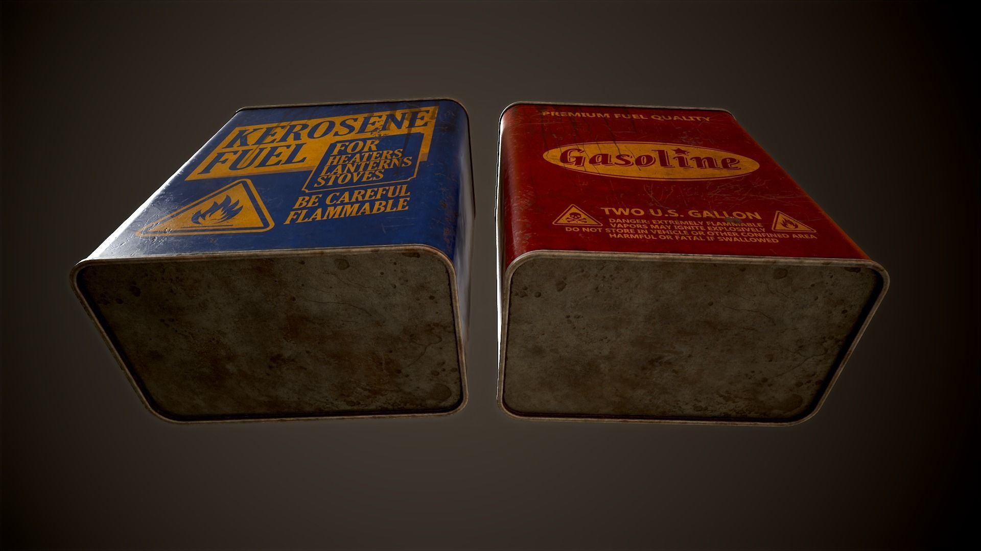 Kerosene and gasoline Low-poly 3D model_19