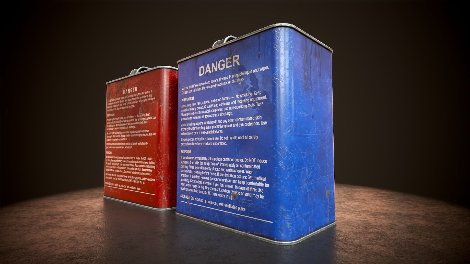 Kerosene and gasoline Low-poly 3D model_18