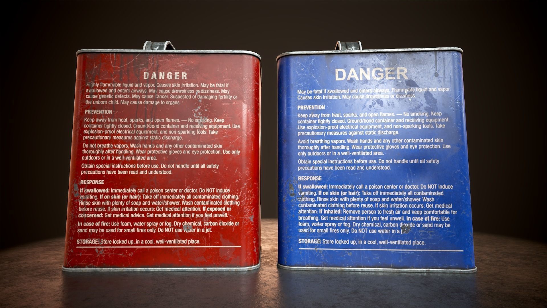 Kerosene and gasoline Low-poly 3D model_4