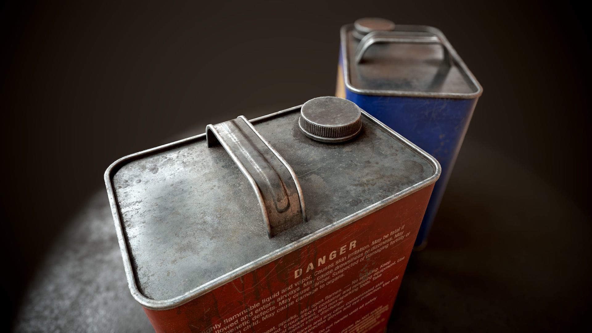 Kerosene and gasoline Low-poly 3D model_6