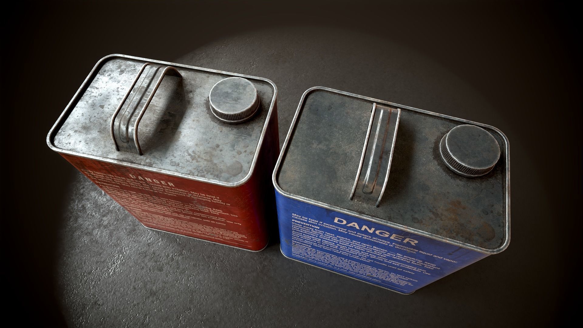 Kerosene and gasoline Low-poly 3D model_16