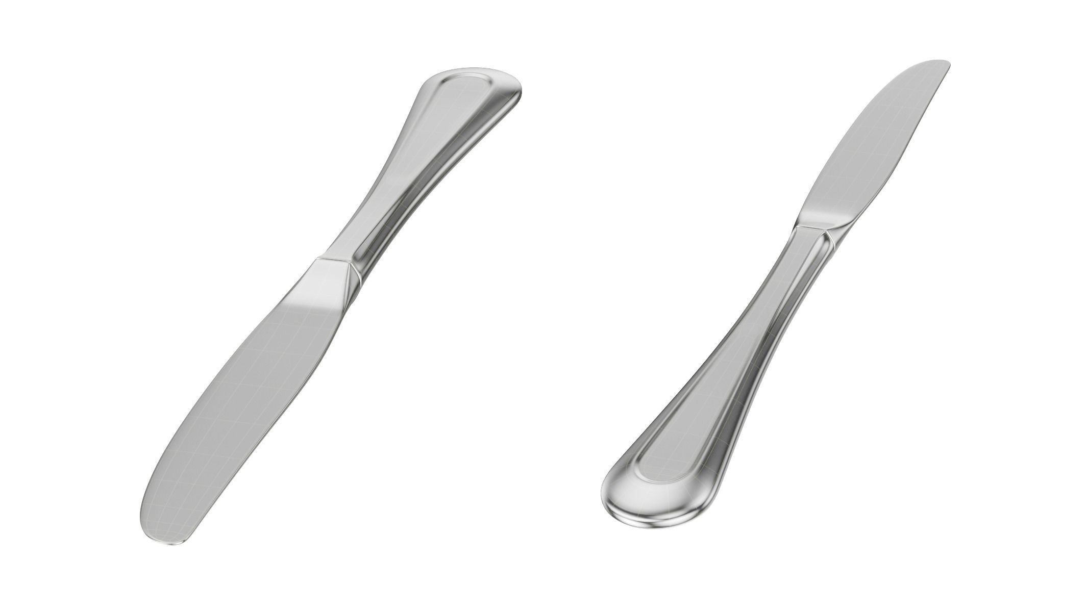 Table Dinner Knife and Fork Classic Cutlery 3D model_14