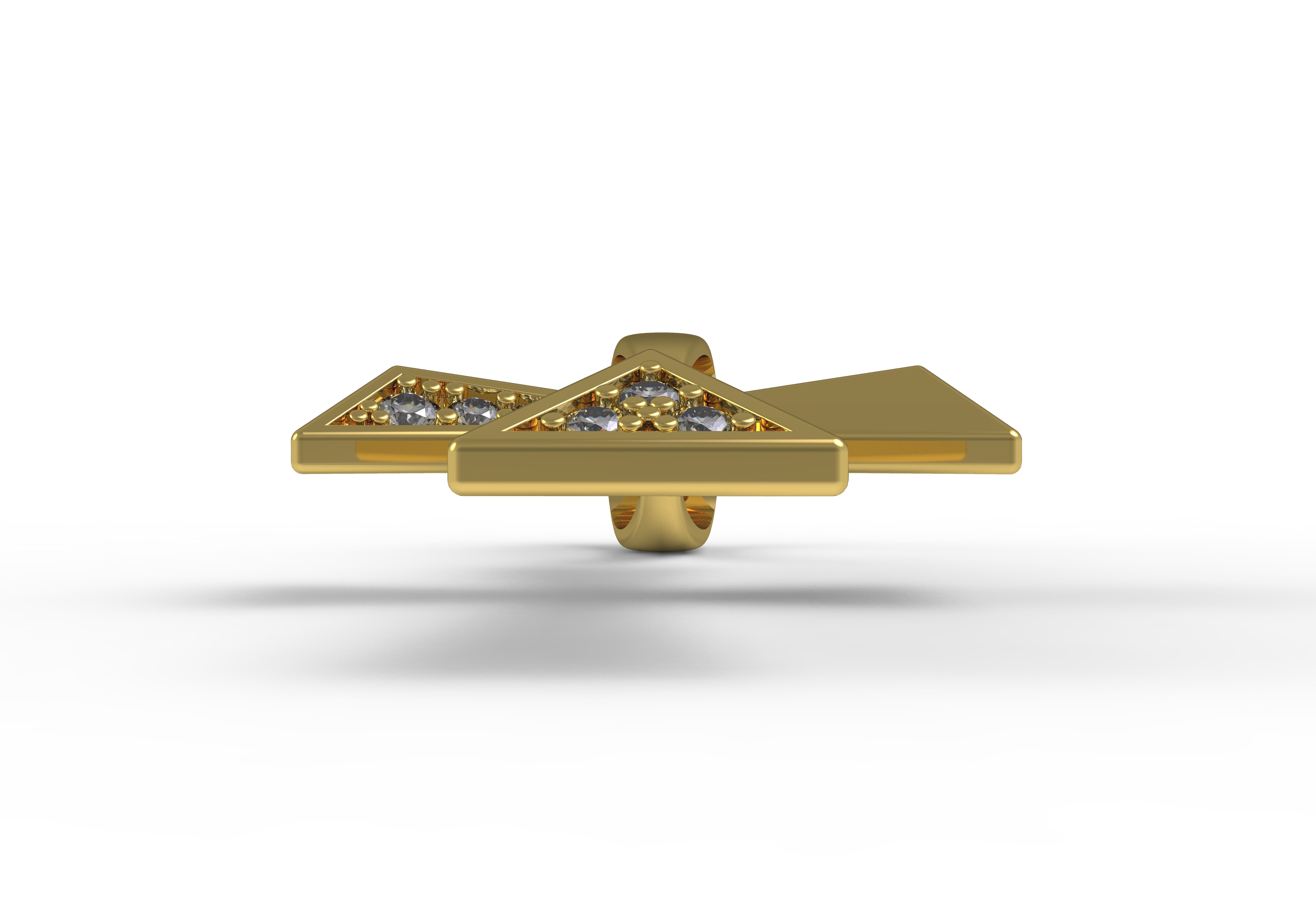 Beautiful Diamond Cross Pendant 3D print model_7