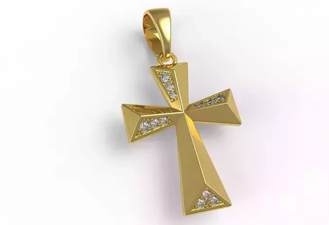 Beautiful Diamond Cross Pendant