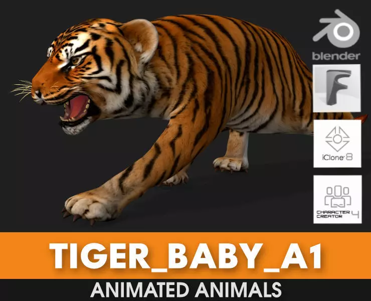 Tiger BaBy A1 3D model_0