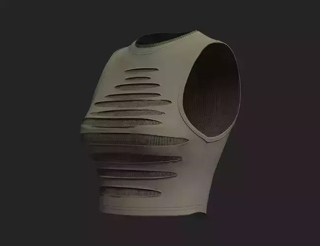 Womens ripped crop top