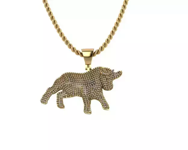 Bull Diamond Pendants