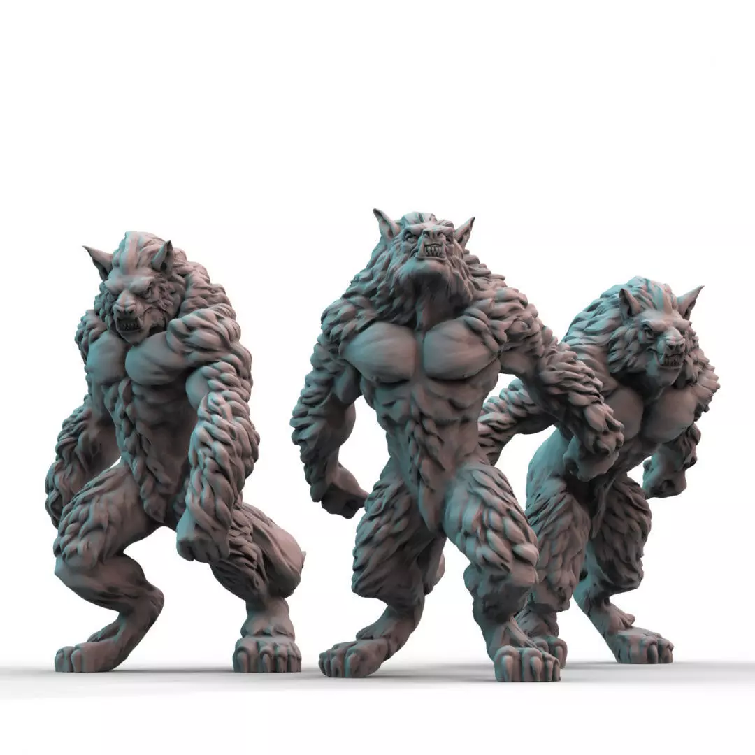 Werewolves 3D print model_0