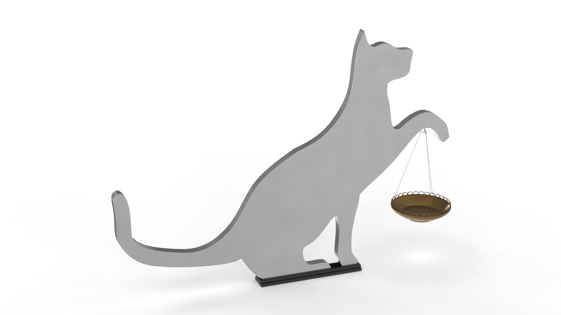 Cat Decor for table or shelf 3D model_9