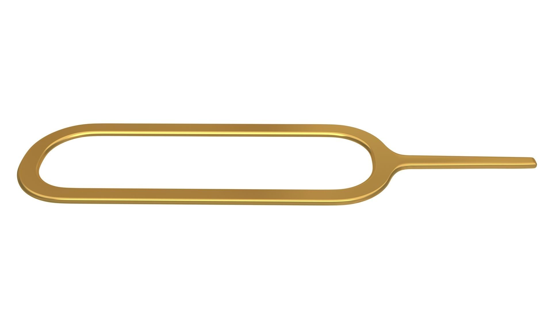 Sim Pin Key Gold And Stainless Steel 3D model_4