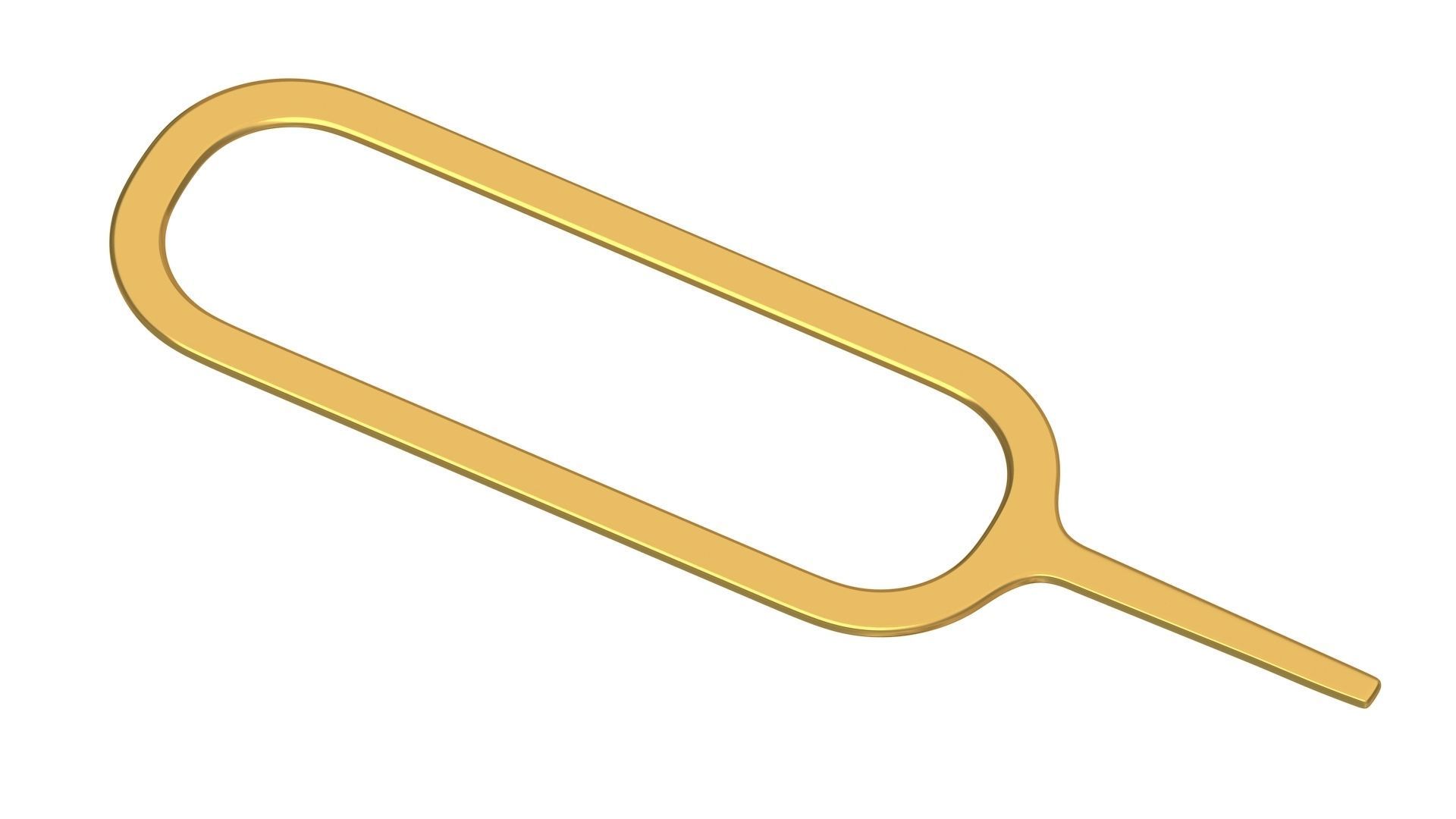 Sim Pin Key Gold And Stainless Steel 3D model_3