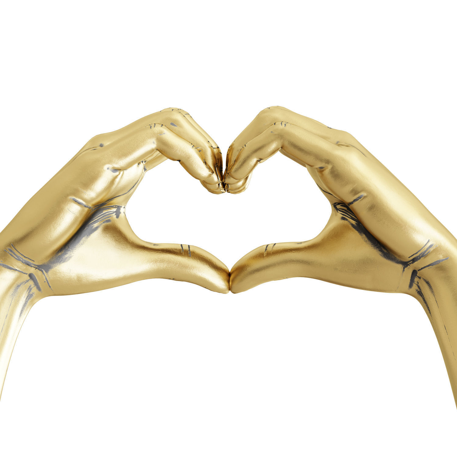 Figurine Hands Heart 3D model_3