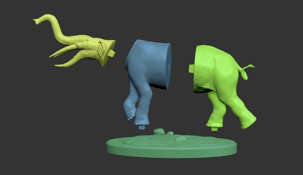 Prehistoric Elephant - Gomphotherium 3D print model_10