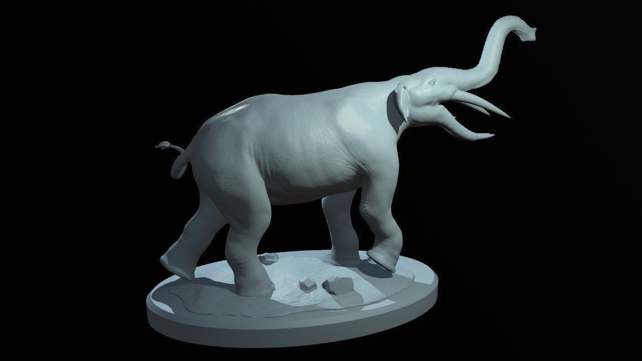 Prehistoric Elephant - Gomphotherium 3D print model_1