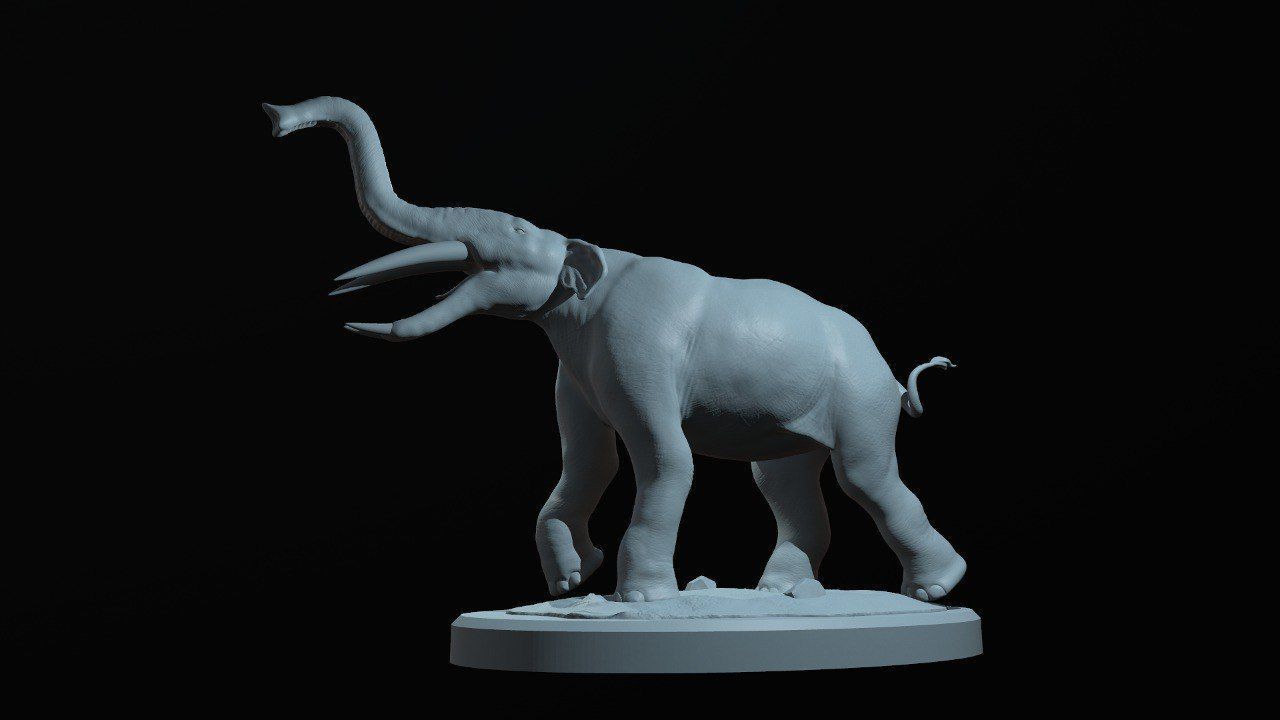 Prehistoric Elephant - Gomphotherium 3D print model_4