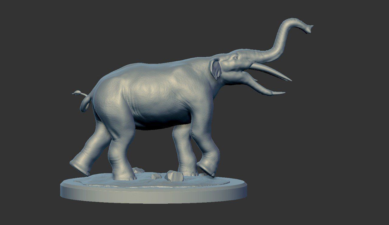 Prehistoric Elephant - Gomphotherium 3D print model_13