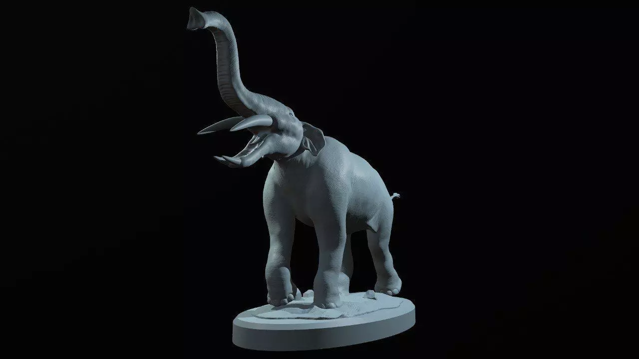 Prehistoric Elephant - Gomphotherium 3D print model_0