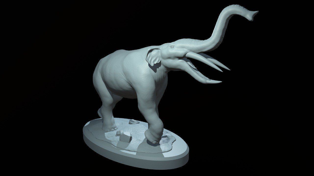 Prehistoric Elephant - Gomphotherium 3D print model_2