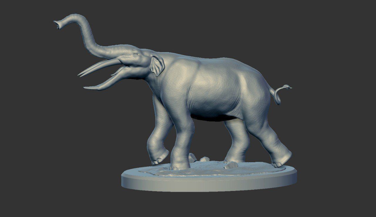 Prehistoric Elephant - Gomphotherium 3D print model_9