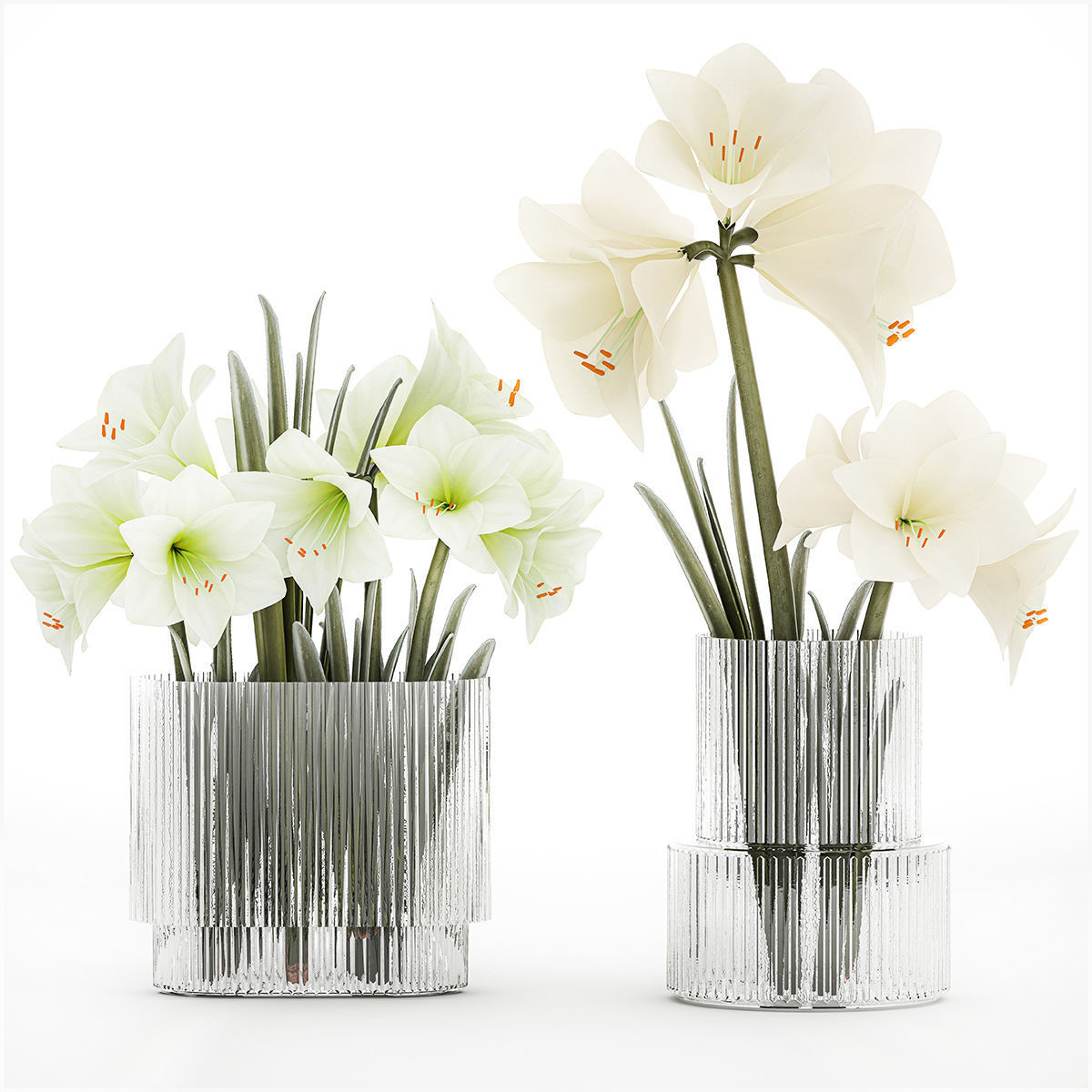 Collection of flower bouquets and vase set of 41 pieces 3D model_11