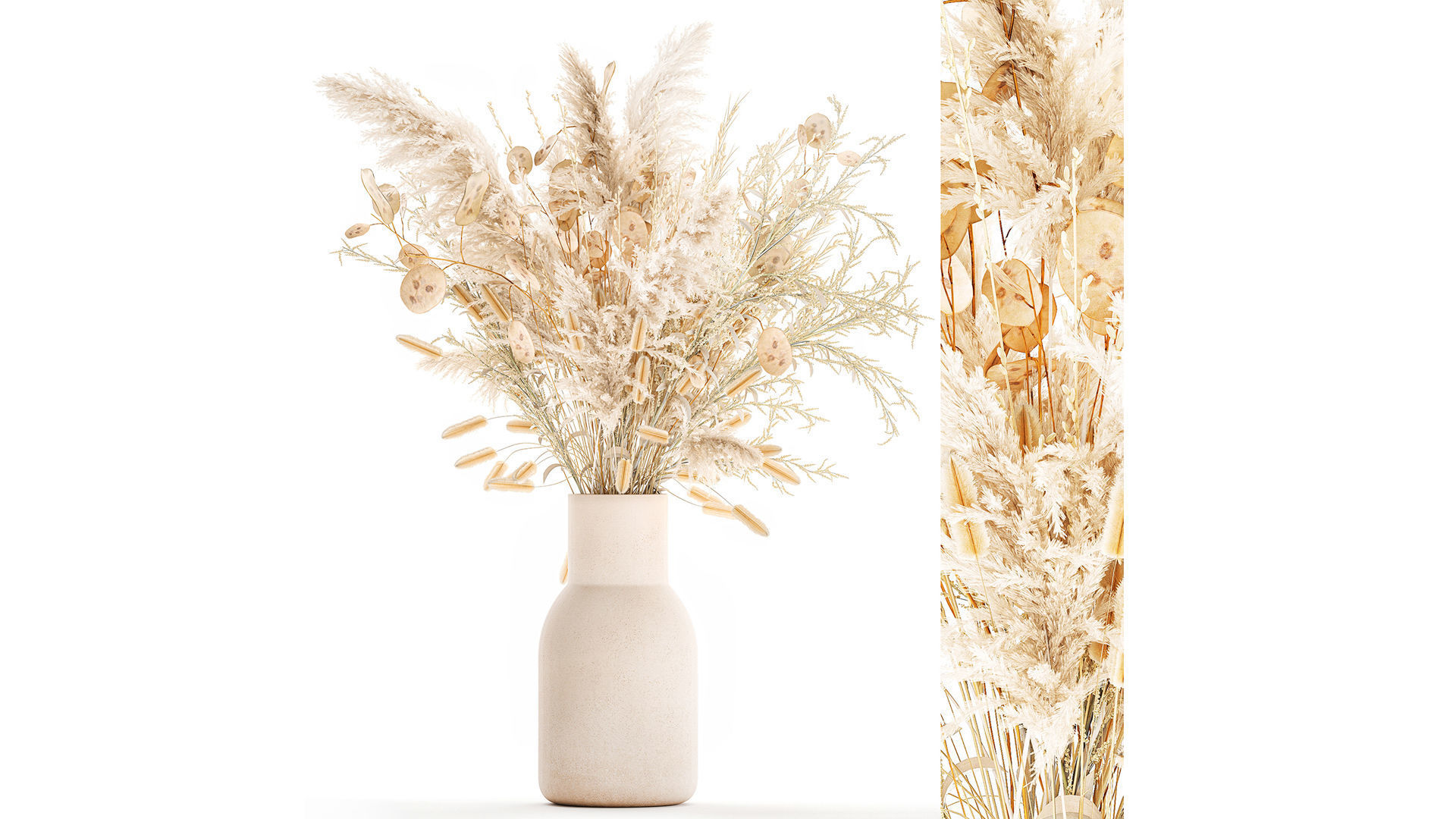 Collection of flower bouquets and vase set of 41 pieces 3D model_9